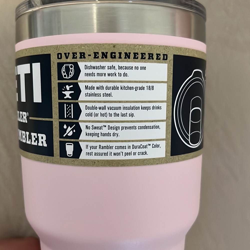 Yeti Rambler 30 oz Tumbler in Ice Pink with MagSlider Lid - Picture 5 of 8